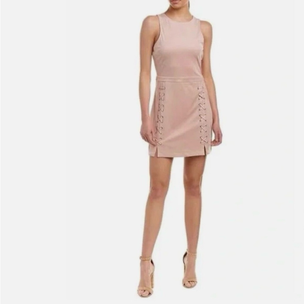 Cupcakes & Cashmere Cream Backless Halter Mini Dress